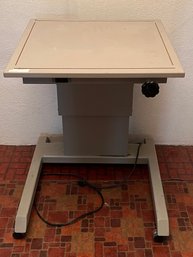 Vintage Carl Gutmann Electric Adjustable Height Drafting Desk On Wheels