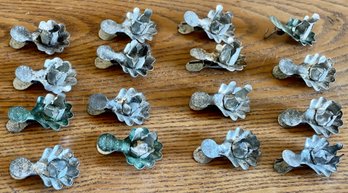 (16) Eureka Antique Christmas Tree Tin Candle Holders