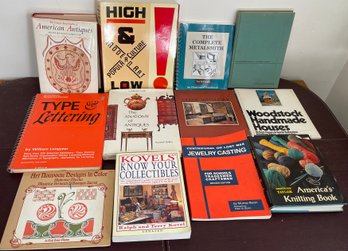 Lot Of Vintage How To Books - Metalsmith, Jewelry Cast, American Antiques, Type Lettering, Pottery, And More