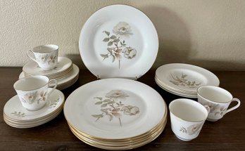 Royal Daulton Yorkshire Rose Dinnerware - Plates - Cups - Saucers - Side Plates
