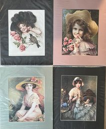(4) Victorian Poster Prints Out Of Frame