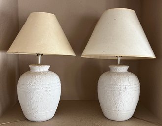 Pair Of Vintage Alsy Plaster Base Table Lamps