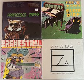 (4) Vintage Frank Zappa Vinyl Albums - Sleep Dirt, Francesco, Orchestra Favorites