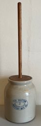 Antique The Western Pottery Mfg. Co. 2 Gallon Butter Churn Denver Colorado