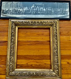 Fathers And Daughters Of The GAR 1937 Photograph And A Antique Acanthus Leaf Gold Painted Wood Frame