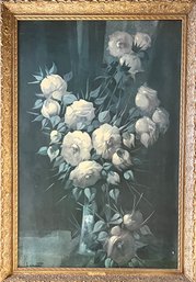 Large Yellow Roses Print By Thomas Renolds Lamont In Gold Tone Decorative Frame