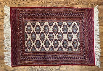 Vintage Hand Knotted Persian Rug With Fringe 48'w X 78'L