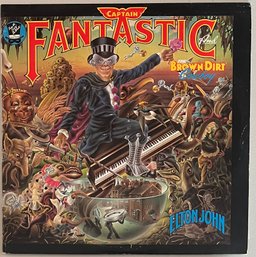 Vintage Elton John Captain Fantastic And The Brown Dirt Cowboy Albums With Poster