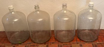 (4) 1973 6.5 Gallon Glass Jugs