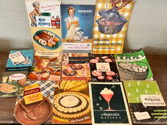 Vintage Cook Books - Fire King Casserole Recipes, Hamilton Beach, Hotpoint Refrigerators, Worldsfair Bordens