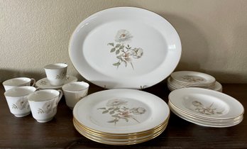 Royal Daulton Yorkshire Rose Dinnerware - Plates - Platter - Cups - Saucers - Side Plates