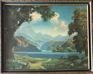 Vintage Robert Atkinson Fox Glorious Vista 19.75' X 15.75' Print In Original Frame