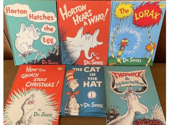 (6) Dr. Seuss Books 1940 & Up Horton Hatches An Egg, Horton Hears A Who, Cat In The Hat, Lorax And More