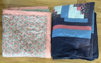 (2) Machine Stitched Quilts - (1) Pink Children's