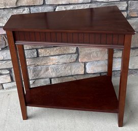 Pacific Coast Lighting Wood And Veneer Side Table With Pullout Tray