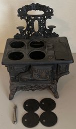 Crescent Mini Wood And Coal Stove Top Cast Iron Stove With Covers