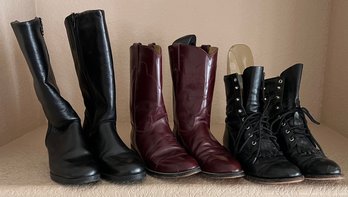 (3) Pairs Of Women's Boots - RelaxShoe Size 9.5, Tony Llama Size 9 Boots, And Justin Size 8