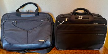 (2) Black Computer Bags - Briggs And Riley, Sampsonite