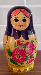 Vintage Russian Nesting Doll Hand Painted 5' Tall