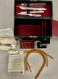 Vintage 1940s Levy And Levy-Hausser Corpuscle Counting Chamber With Original Box And Paperwork