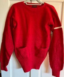 Vintage 1942  O'sheas Nebraska Letterman's Sweater Owned By William Howard DeBus With Pockets Size L