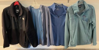 (4) Women's M And L Patagonia And The North Face Jackets And Shirts