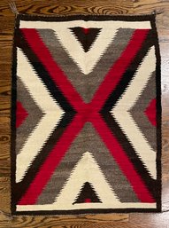 Vintage Navajo Hand Woven Wool Rug Blanket 30' X 40'