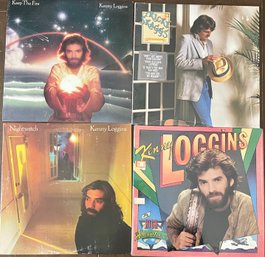 4 Vinyl Record Albums - Kenny Loggins - Keep The Fire - Nightwatch - High Adventure - Ricky Scaggs -
