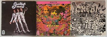 (3) Vintage Cream Albums - Wheels Of Fire, Goodbye, And Disraeli Gears