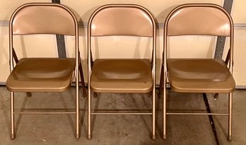 (3) Krueger Metal Folding Chairs