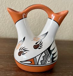 J. F. Gachupin Jemez, New Mexico Hand Thrown Painted Wedding Vase