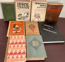 Lot Of Books - Tiny Luttrell 1900, Little Women 1947, Micky Mouse 1939, Horse Tradin, And More