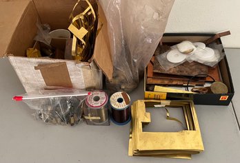 Scrap Brass And Copper Lot - Thread, Sheets, Casings, And More