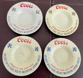 (4) Vintage Coors Ashtrays