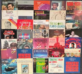(35) Assorted Vintage Vinyl Albums - Classical, Orchestra, Christmas,