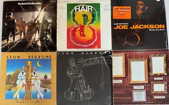 (6) Vintage Albums - Joe Jackson, Guess Who, Leon Redbone, And Hair