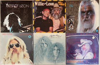 (6) Vintage Albums - Leon Russel And Willie Nelson - Life And Love, Americana, Solid State, And More