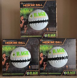 (3) Rage Performance 14 Inch 6 Lbs. Medicine Balls