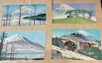 Vintage 1926 Hokusai Signed Prints And Japanese Wood Block Prints - Uchida Wood Block Printer Japan