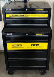 Stanley Tool Chest On Casters With Topper With Tools (see Description)