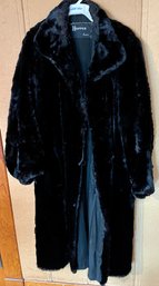 Art Deco Genuine Fur Full Length Ladies Coat By Hopper - Denver (as Is) - Approx. Size S