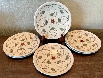 6 Pfaltzgraff Mission Flower 8.5' Side Plates