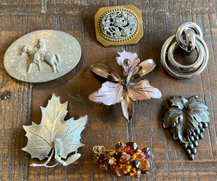 Antique And Vintage Pins And Buckles - Lisner - Monet - Rhinestones And More