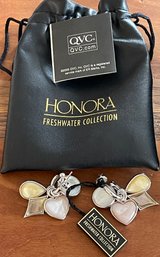 Honora Sterling Silver And Mother Of Pearl Earrings In Original Bag With Tag