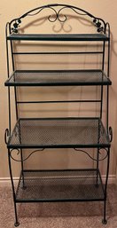 69' Green Metal Indoor Outdoor 4 Tier Shelf / Plant Stand