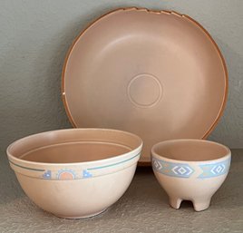3 Assorted Size Southwestern Treasure Craft Pottery Bowls