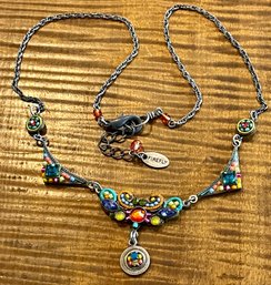 Firefly Jewelry Multi Color Bohemian Petite Scallop Necklace