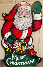 Vintage 3 Foot Santa Clause  Wall Hanging