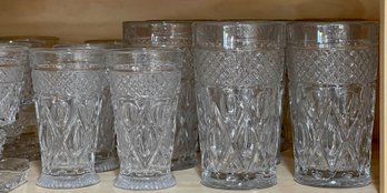 Large Lot Of Cape Cod Imperial Glassware - Tumblers, Wine Glasses, Compotes, Bowls