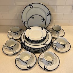 Dansk Flora Bayberry Partial Set - Mugs, Saucers, Dinner Plates, Side Plates, Hot Plate, & More